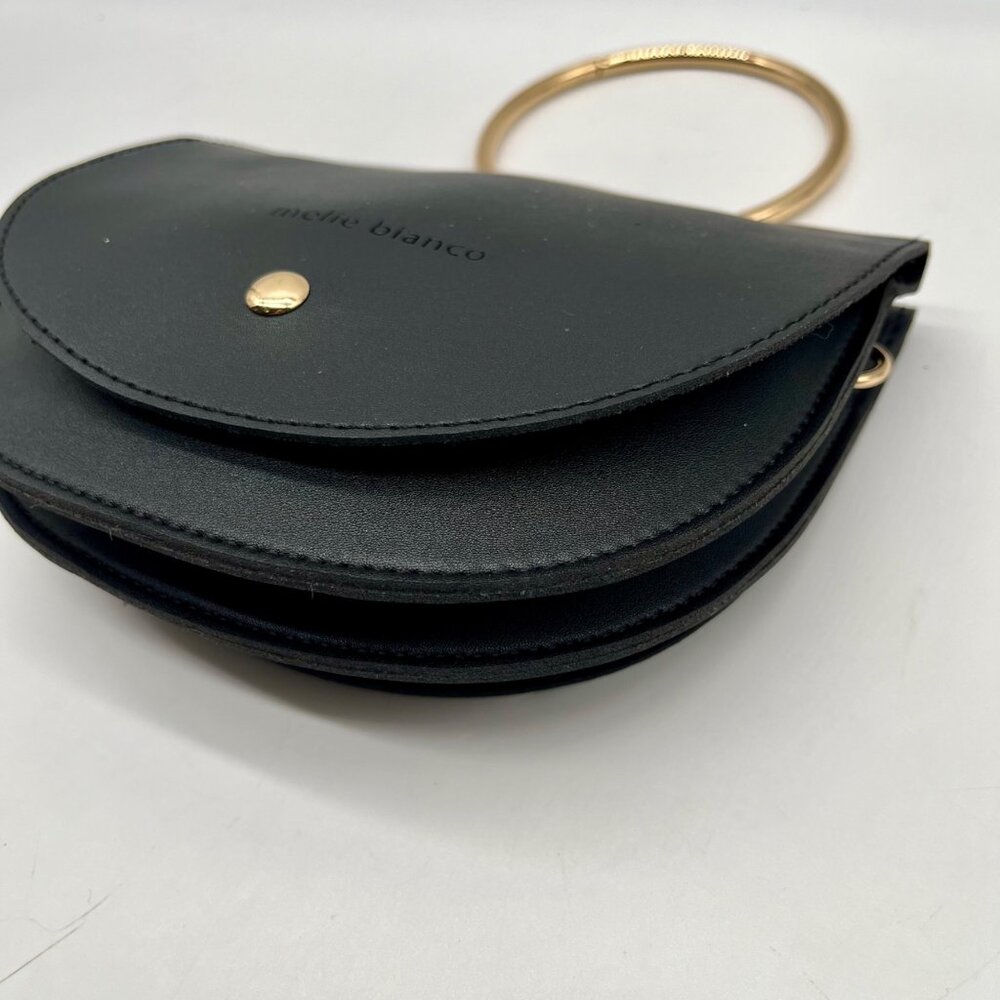 Melie Bianco Black Vegan Leather Felix Ring Crossbody Bag - Picture 6 of 10